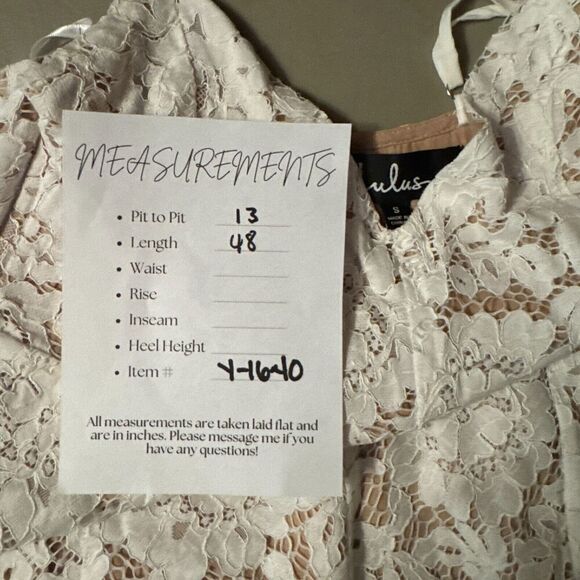 Lulus One Wish Lace Midi Dress Womens Small Bridal Wedding Beach Coastal LWD - Picture 12 of 12